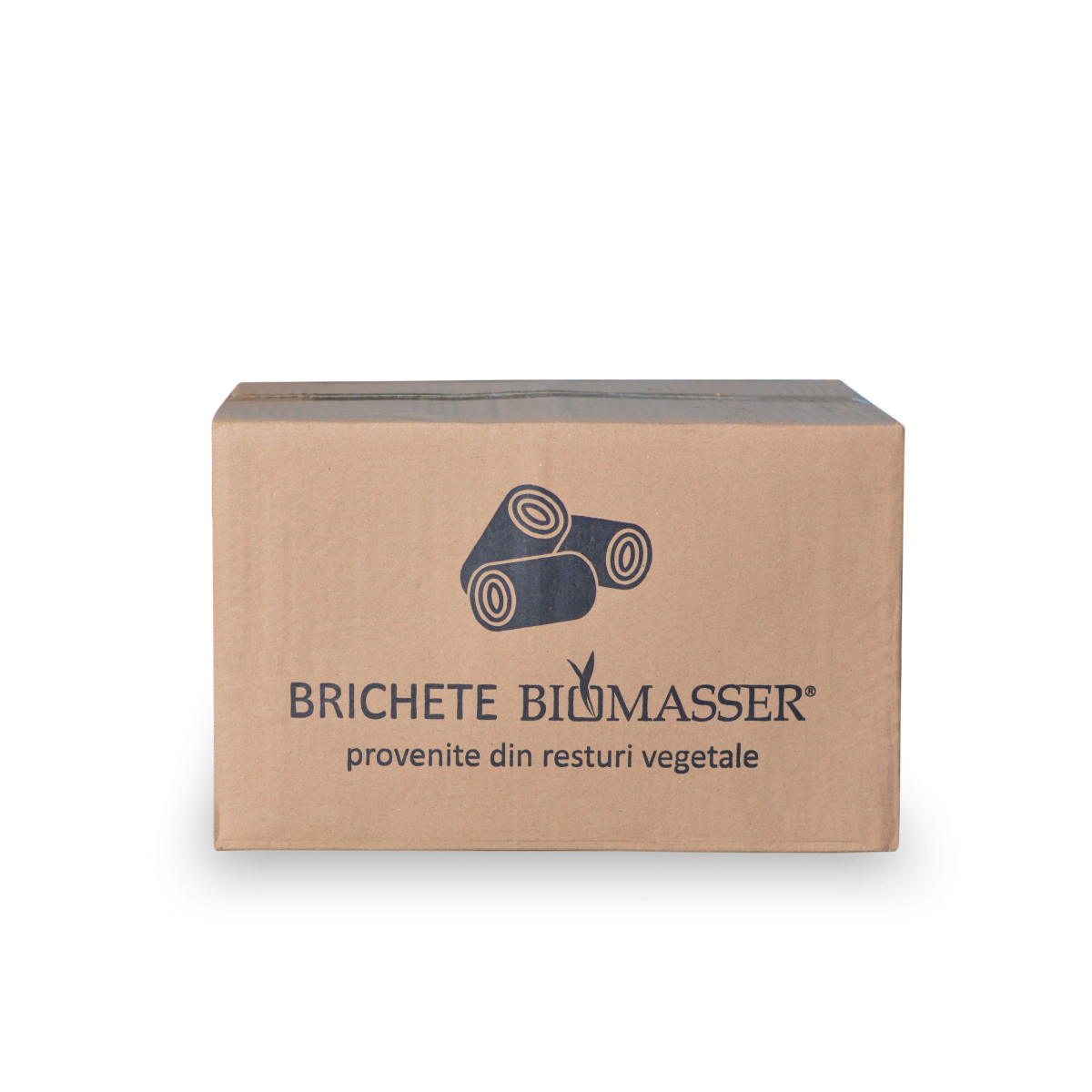 Brichete Bio BIOMASSER, Brichete paie, Box front view