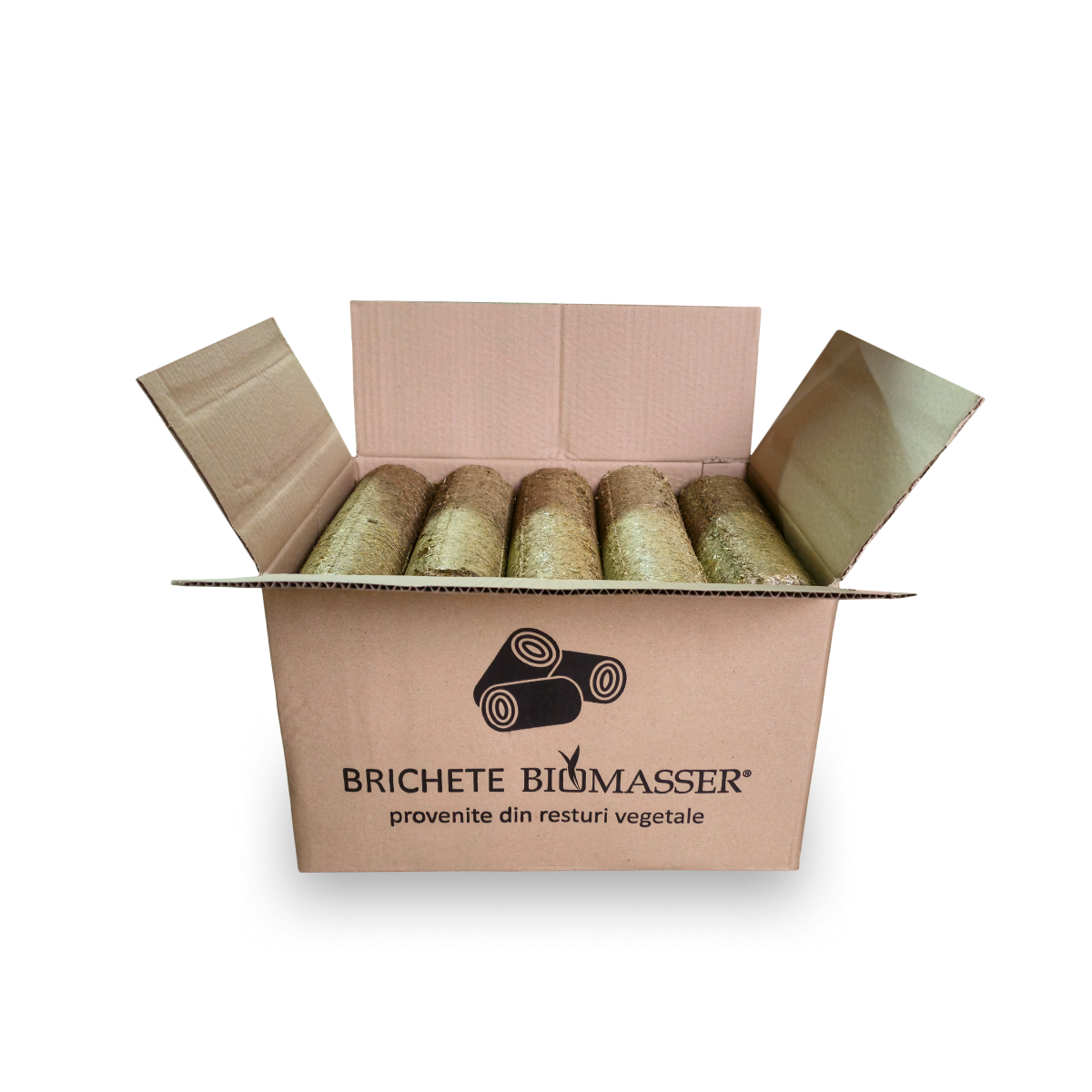 Brichete Bio BIOMASSER, Brichete paie, Box opened